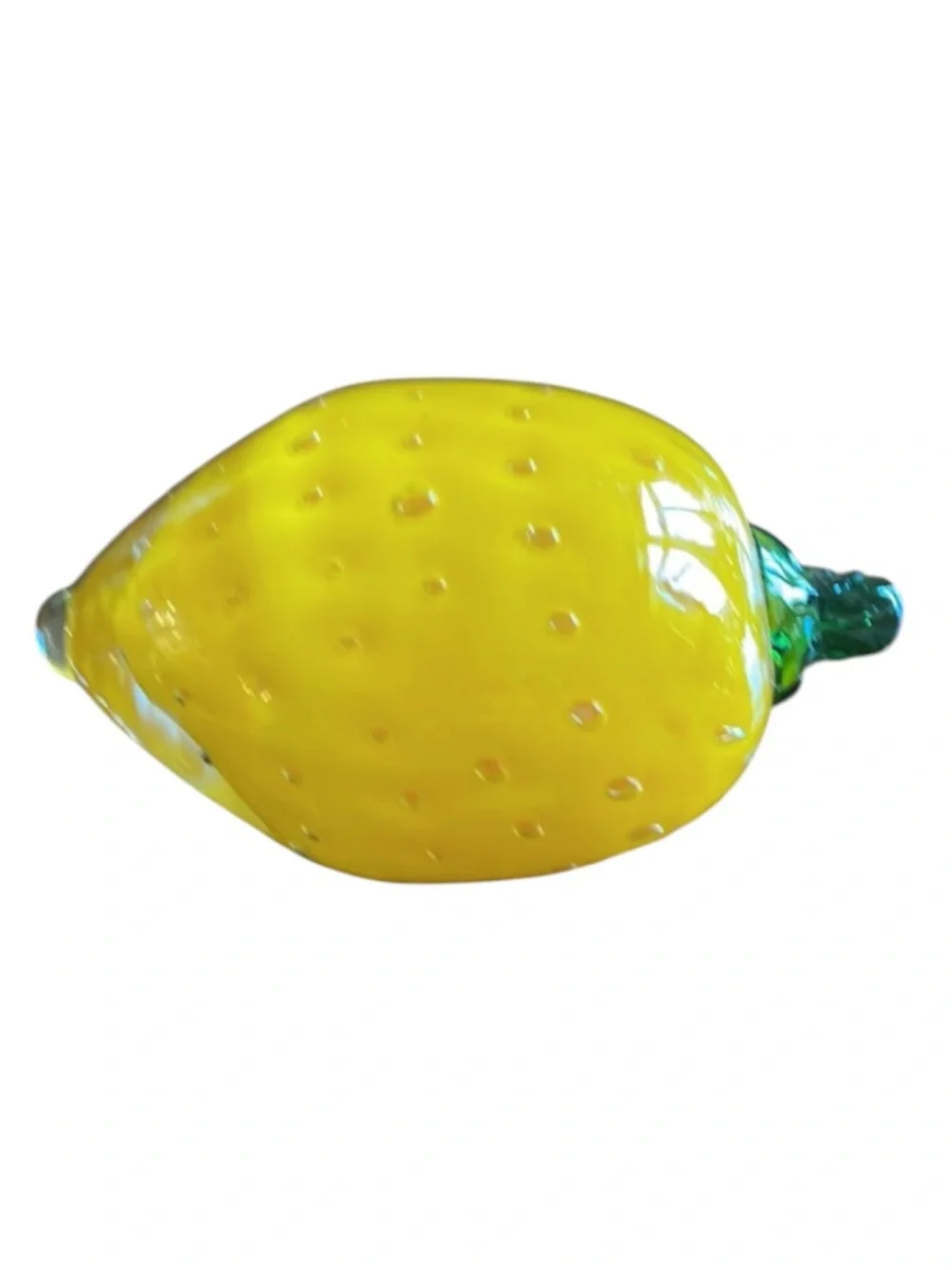 Vintage Hand Blown Glass Lemon Decoration